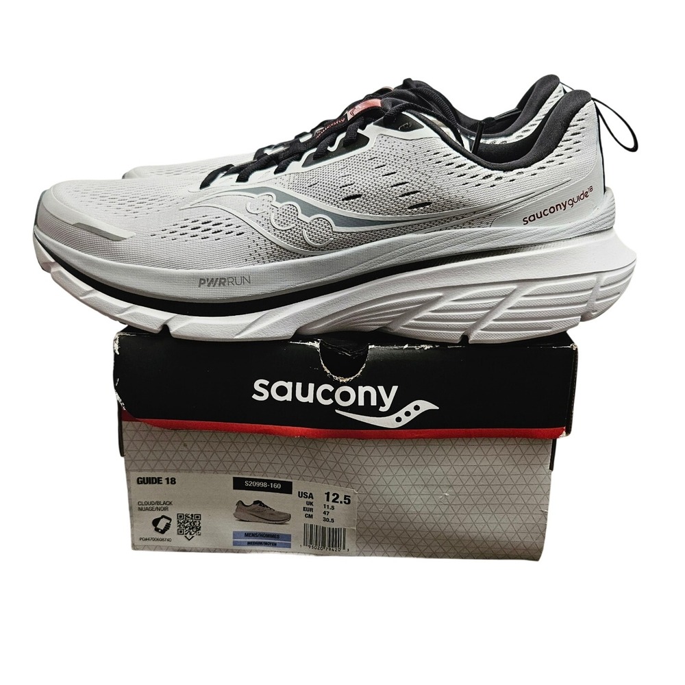 Saucony Guide 18 Mens Running Shoes Cloud Black S20998-160 Size 12.5 NEW
